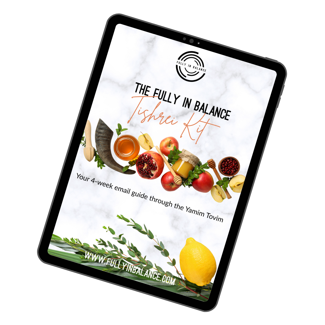 The Fully in Balance Tishrei Kit shown on a tablet