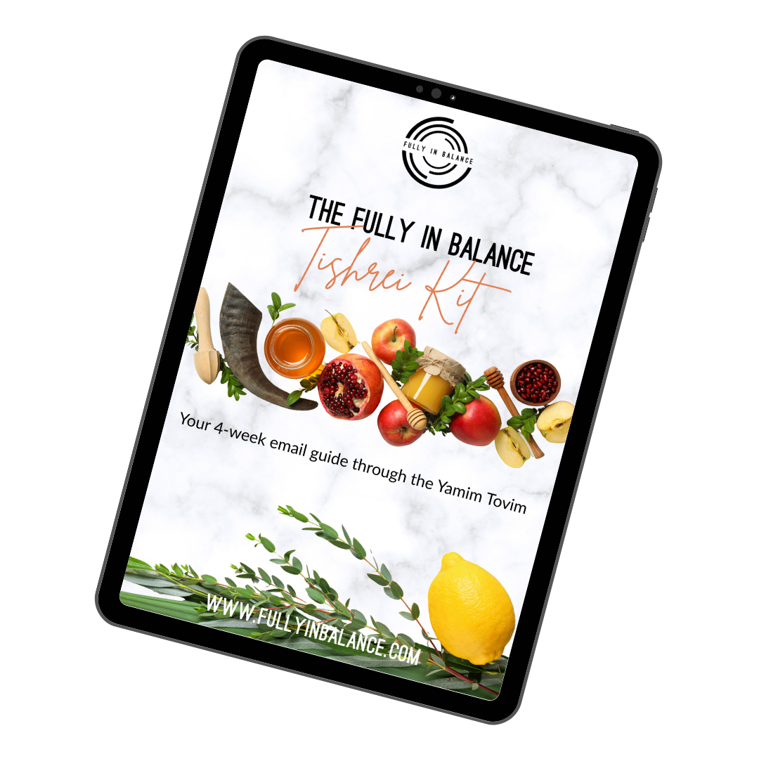 The Fully in Balance Tishrei Kit shown on a tablet